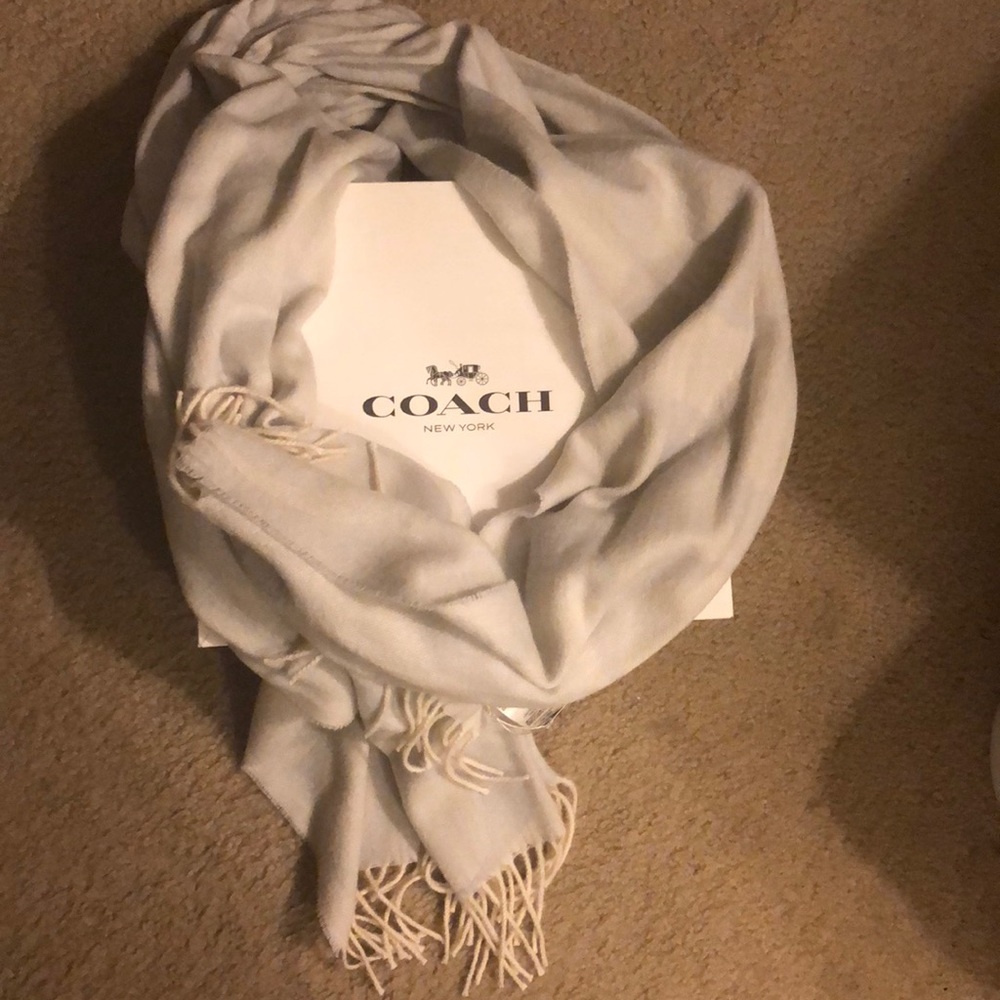 Coach Signature C Muffler Chalk Scarf ~ BNWT ~